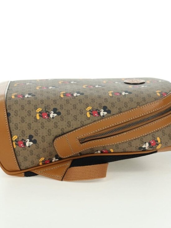 GUCCI Micro GG Supreme Disney Backpack PVC Beige Gold 552884 Auth YKZ1317M main image 5